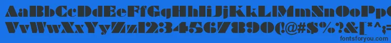BravadoRegular Font – Black Fonts on Blue Background