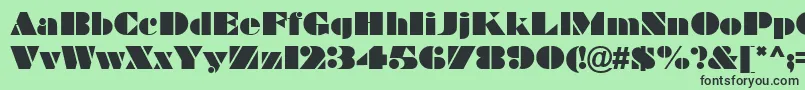 BravadoRegular Font – Black Fonts on Green Background