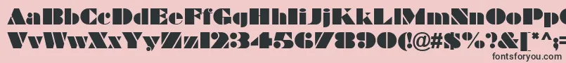 BravadoRegular Font – Black Fonts on Pink Background