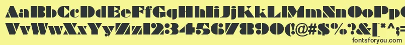 BravadoRegular Font – Black Fonts on Yellow Background