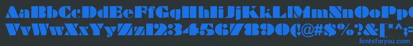 BravadoRegular Font – Blue Fonts on Black Background