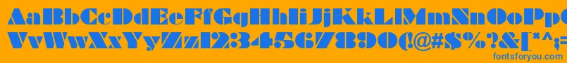 BravadoRegular Font – Blue Fonts on Orange Background