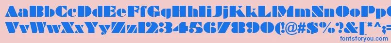 BravadoRegular Font – Blue Fonts on Pink Background