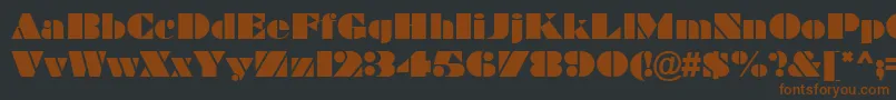 BravadoRegular Font – Brown Fonts on Black Background