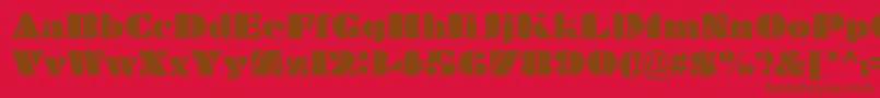 BravadoRegular Font – Brown Fonts on Red Background