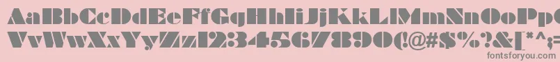 BravadoRegular Font – Gray Fonts on Pink Background