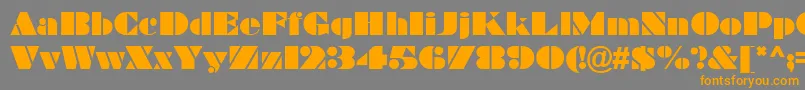 BravadoRegular Font – Orange Fonts on Gray Background