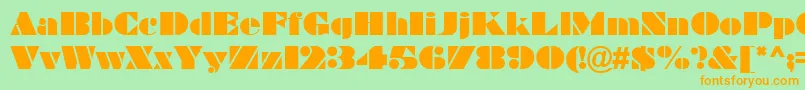 BravadoRegular Font – Orange Fonts on Green Background