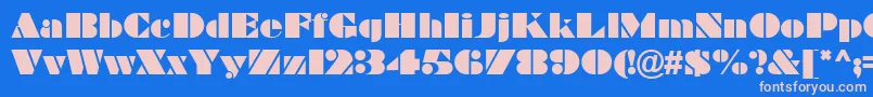 fuente BravadoRegular – Fuentes Rosadas Sobre Fondo Azul