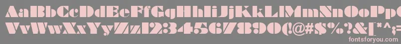 BravadoRegular Font – Pink Fonts on Gray Background