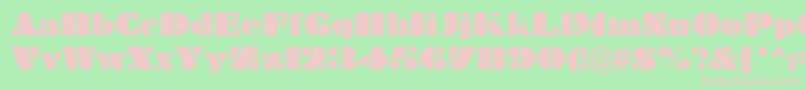 BravadoRegular Font – Pink Fonts on Green Background