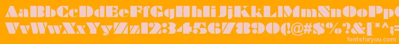 BravadoRegular Font – Pink Fonts on Orange Background