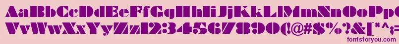BravadoRegular Font – Purple Fonts on Pink Background
