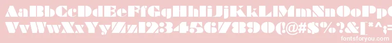 BravadoRegular Font – White Fonts on Pink Background