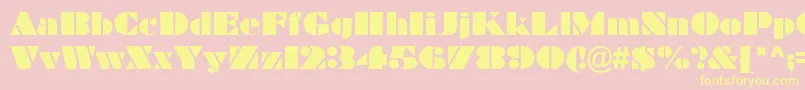 BravadoRegular Font – Yellow Fonts on Pink Background