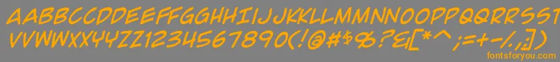 ComicGeekItalic Font – Orange Fonts on Gray Background