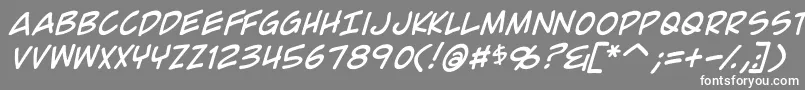 ComicGeekItalic Font – White Fonts on Gray Background