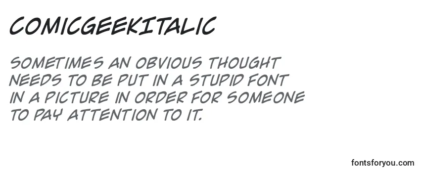 ComicGeekItalic Font