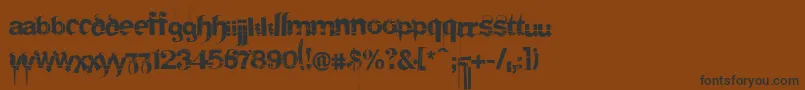 Czcionka Frakturika – czarne czcionki na brązowym tle