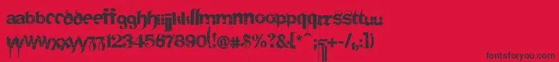 Frakturika Font – Black Fonts on Red Background