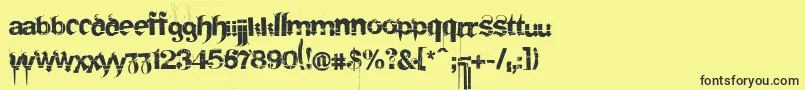 Frakturika Font – Black Fonts on Yellow Background