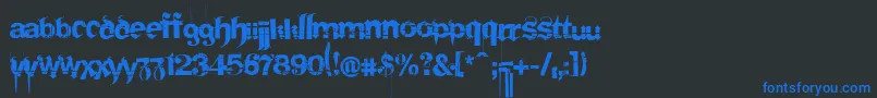 Frakturika Font – Blue Fonts on Black Background