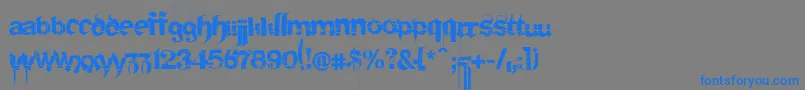 Frakturika Font – Blue Fonts on Gray Background