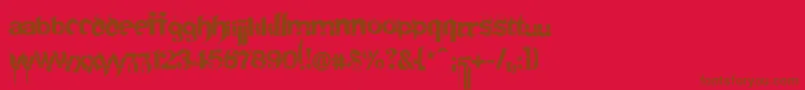 Frakturika Font – Brown Fonts on Red Background