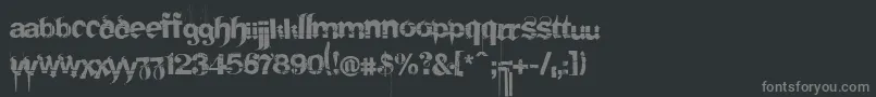 フォントFrakturika – 黒い背景に灰色の文字