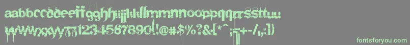 Frakturika Font – Green Fonts on Gray Background