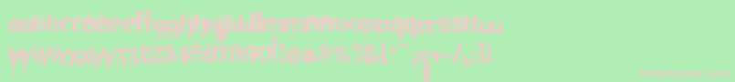 Frakturika Font – Pink Fonts on Green Background