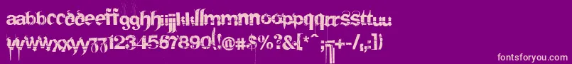 Frakturika Font – Pink Fonts on Purple Background