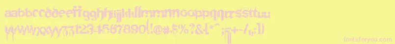 Frakturika Font – Pink Fonts on Yellow Background