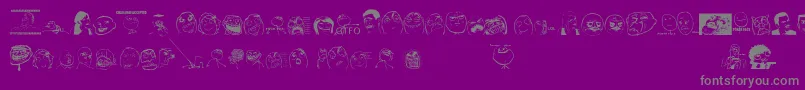 Memetica Font – Gray Fonts on Purple Background