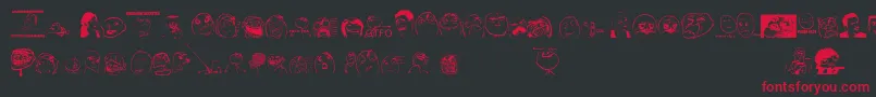 Memetica Font – Red Fonts on Black Background
