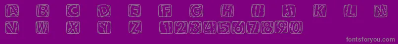 Woodcuttedcaps Font – Gray Fonts on Purple Background