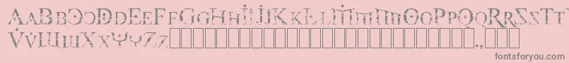Foy3cis Font – Gray Fonts on Pink Background