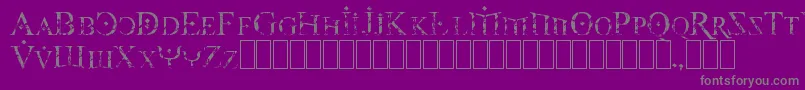 Czcionka Foy3cis – szare czcionki na fioletowym tle