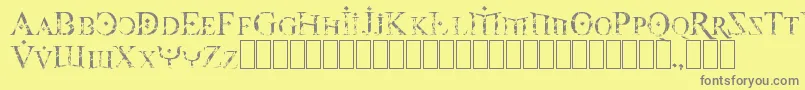 Foy3cis Font – Gray Fonts on Yellow Background