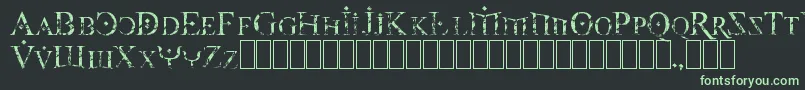 Шрифт Foy3cis – зелёные шрифты на чёрном фоне