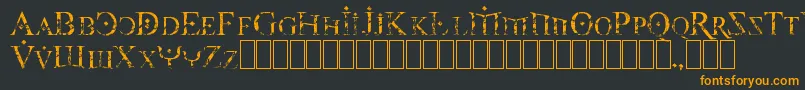 Шрифт Foy3cis – оранжевые шрифты на чёрном фоне