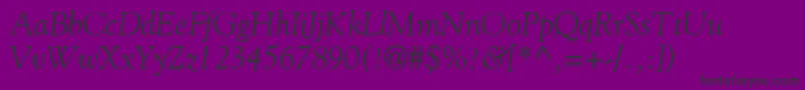 GoliathdbItalic Font – Black Fonts on Purple Background