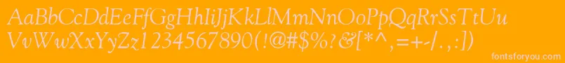 GoliathdbItalic Font – Pink Fonts on Orange Background