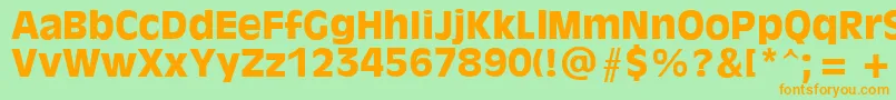 AntiqueOliveРџРѕР»СѓР¶РёСЂРЅС‹Р№ Font – Orange Fonts on Green Background