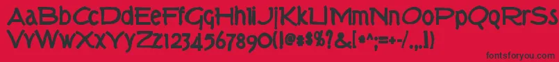 Torkink Font – Black Fonts on Red Background