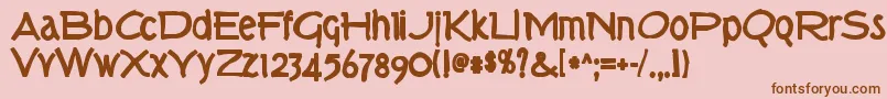Torkink Font – Brown Fonts on Pink Background