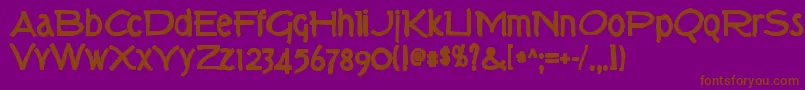 Torkink Font – Brown Fonts on Purple Background