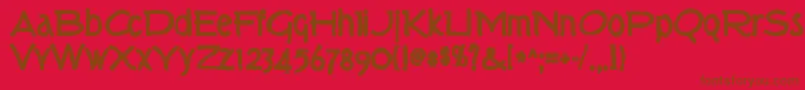 Torkink Font – Brown Fonts on Red Background