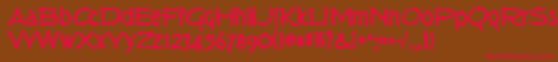 Torkink Font – Red Fonts on Brown Background