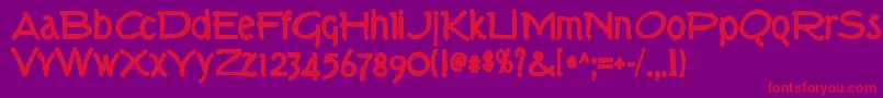 Torkink Font – Red Fonts on Purple Background